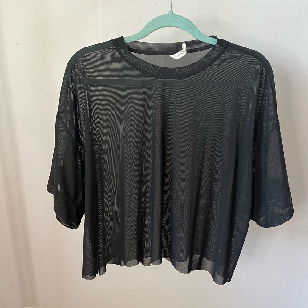 ATHLETA Cropped Mesh T